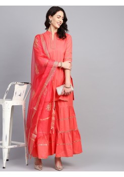 Peach Pant Suit Readymade